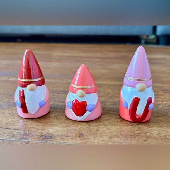 Other - Set of Three Colorful Gnome Figurines